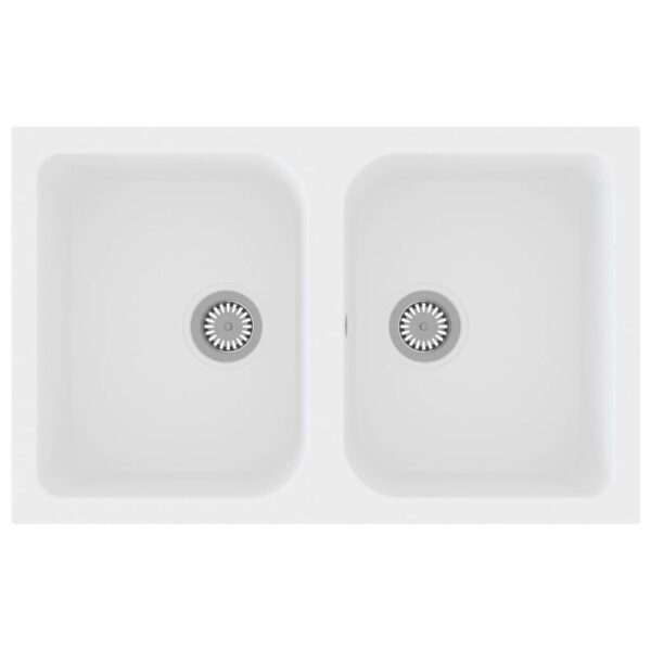 Kitchen Sink White 76 x 48 x 30 cm Granite