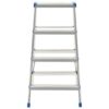 Aluminium Double-Sided Step Ladder 4 Steps 90 cm