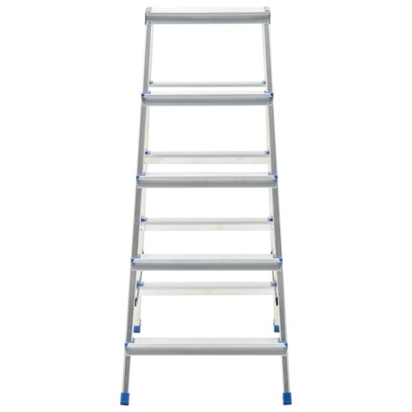 Aluminium Double-Sided Step Ladder 5 Steps 113 cm