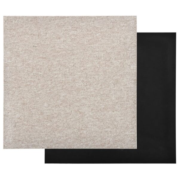 Carpet Floor Tiles 20 pcs 5 mÂ² 50x50 cm Light Beige