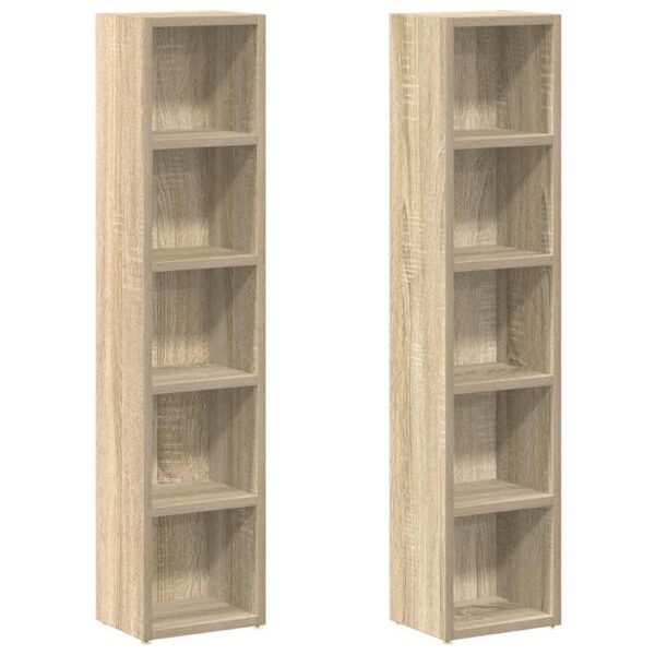 8720286086438_a_en_hd_1.jpg CD Cabinets 2 pcs Sonoma Oak 21x16x93.5 cm Engineered Wood