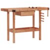 Carpentry Workbench with Drawer and 2 Vices Hardwood