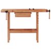 Carpentry Workbench with Drawer and 2 Vices Hardwood