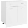 Drawer Bottom Cabinet Lyon White 80x46x81.5 cm Engineered Wood