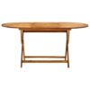 Folding Garden Table 160x85x75 cm Solid Acacia Wood