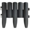 Lawn Edgings 36 pcs Anthracite 10 m PP