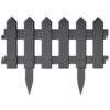Lawn Edgings 25 pcs Anthracite 10 m PP