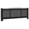 MDF Radiator Cover Black 205 cm