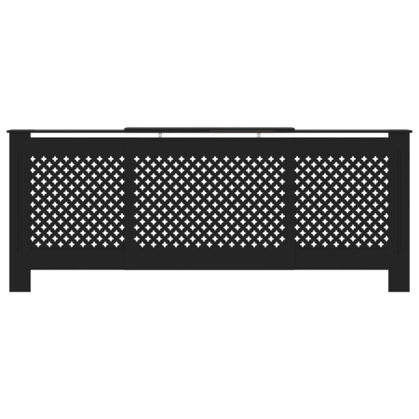 MDF Radiator Cover Black 205 cm