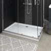 Shower Base Tray with Dots White 80x120x4 cm ABS