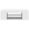 TV Cabinet with LED Lights White 90x39x30 cm
