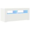 TV Cabinet with LED Lights White 90x35x40 cm