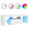 TV Cabinet with LED Lights White 120x35x40 cm