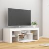 TV Cabinet with LED Lights White 120x35x40 cm