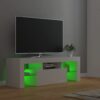 TV Cabinet with LED Lights White 120x35x40 cm