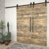 Sliding Door Hardware Kits 2 pcs 200 cm Steel Black