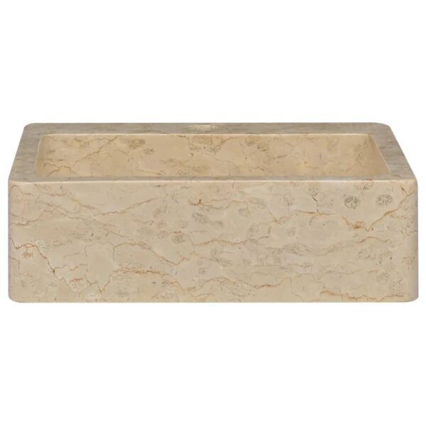 Sink Cream 40x40x12 cm Marble