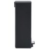 Dustbin with Pedal Anti-fingerprint 30L Black Stainless Steel