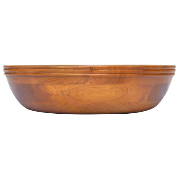 Basin Solid Teak Wood Î¦40x10 cm