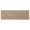 Stair Mats Self-adhesive Sisal-Look 15 pcs 65x21x4 cm Sand