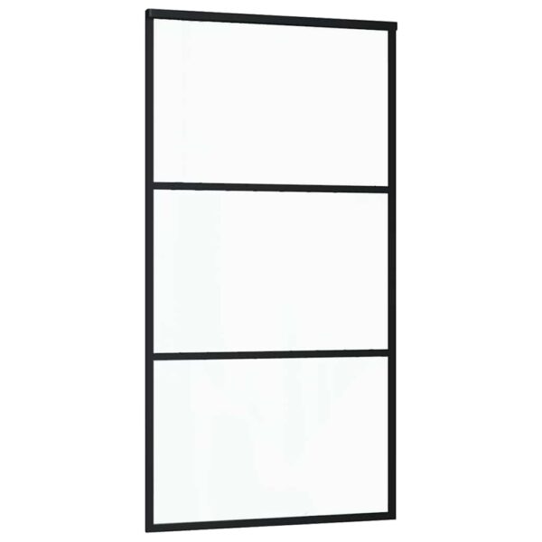 Sliding Door ESG Glass and Aluminium 102x205 cm Black
