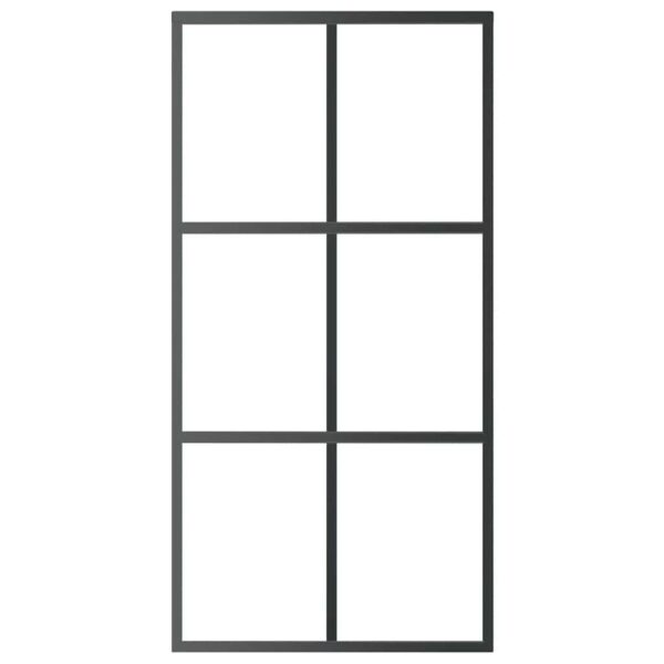 Sliding Door ESG Glass and Aluminium 102x205 cm Black