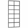 Sliding Door ESG Glass and Aluminium 90x205 cm Black