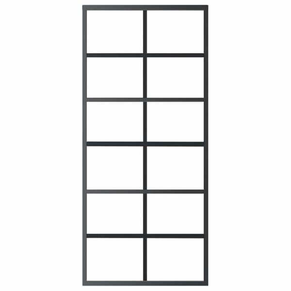 Sliding Door ESG Glass and Aluminium 90x205 cm Black