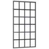 Sliding Door ESG Glass and Aluminium 102x205 cm Black