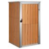 Garden Tool Shed Brown 88x89x161 cm Galvanised Steel