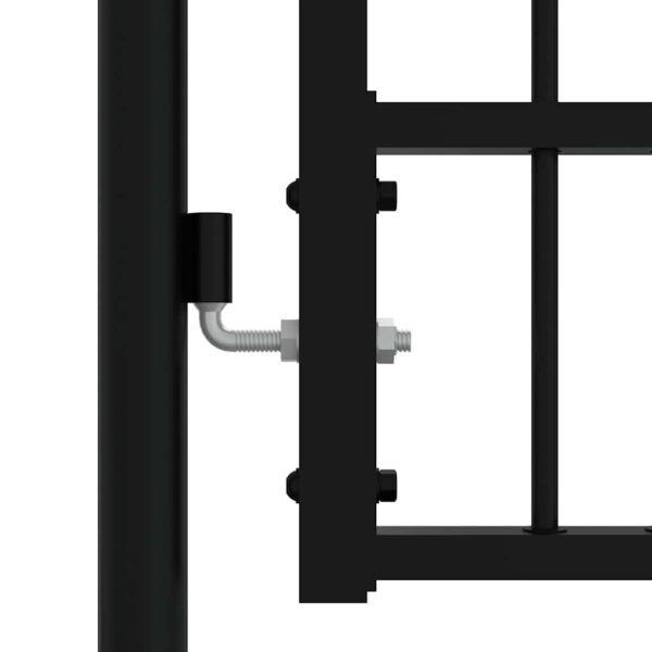 8720286561959_g_en_hd_2.jpg Fence Gate with Spear Top Black 103x175 cm Powder-coated Steel