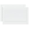 Cabinet Doors Louvred Design 2 pcs White 39.5x59.4 cm Solid Wood Pine