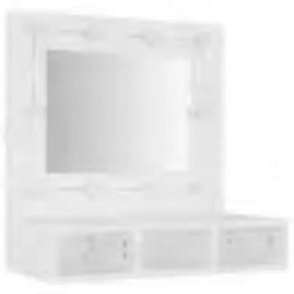 Mirror Cabinet with LED White 60x31.5x62 cm