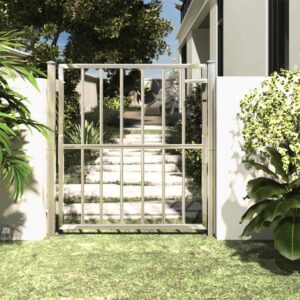 Garden Gate 100x95 cm Stainless Steel