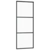 Sliding Door with Hardware Set ESG Glass&Aluminium 76x205 cm