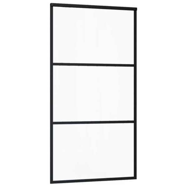 Sliding Door with Hardware Set ESG Glass&Aluminium 102x205 cm