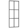 Sliding Door with Hardware Set ESG Glass&Aluminium 76x205 cm
