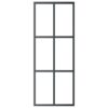 Sliding Door with Hardware Set ESG Glass&Aluminium 76x205 cm