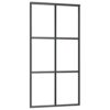 Sliding Door with Hardware Set ESG Glass&Aluminium 102x205 cm