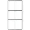 Sliding Door with Hardware Set ESG Glass&Aluminium 102x205 cm