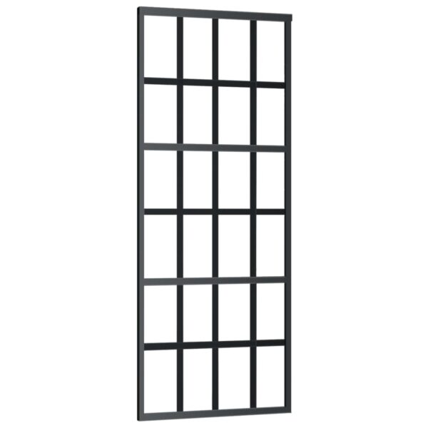Sliding Door with Hardware Set ESG Glass&Aluminium 76x205 cm
