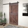 Door 90x210 cm Solid Pine Wood Dark Brown