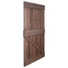 Door 100x210 cm Solid Pine Wood Dark Brown