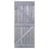Door 80x210 cm Solid Pine Wood Grey