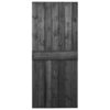 Door 80x210 cm Solid Pine Wood Black