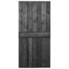 Door 100x210 cm Solid Pine Wood Black