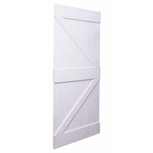 Door 100x210 cm Solid Pine Wood White