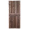 Sliding Door with Hardware Set 80x210 cm Pine Wood Dark Brown