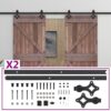 Sliding Door with Hardware Set 90x210 cm Pine Wood Dark Brown