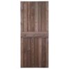 Sliding Door with Hardware Set 90x210 cm Pine Wood Dark Brown